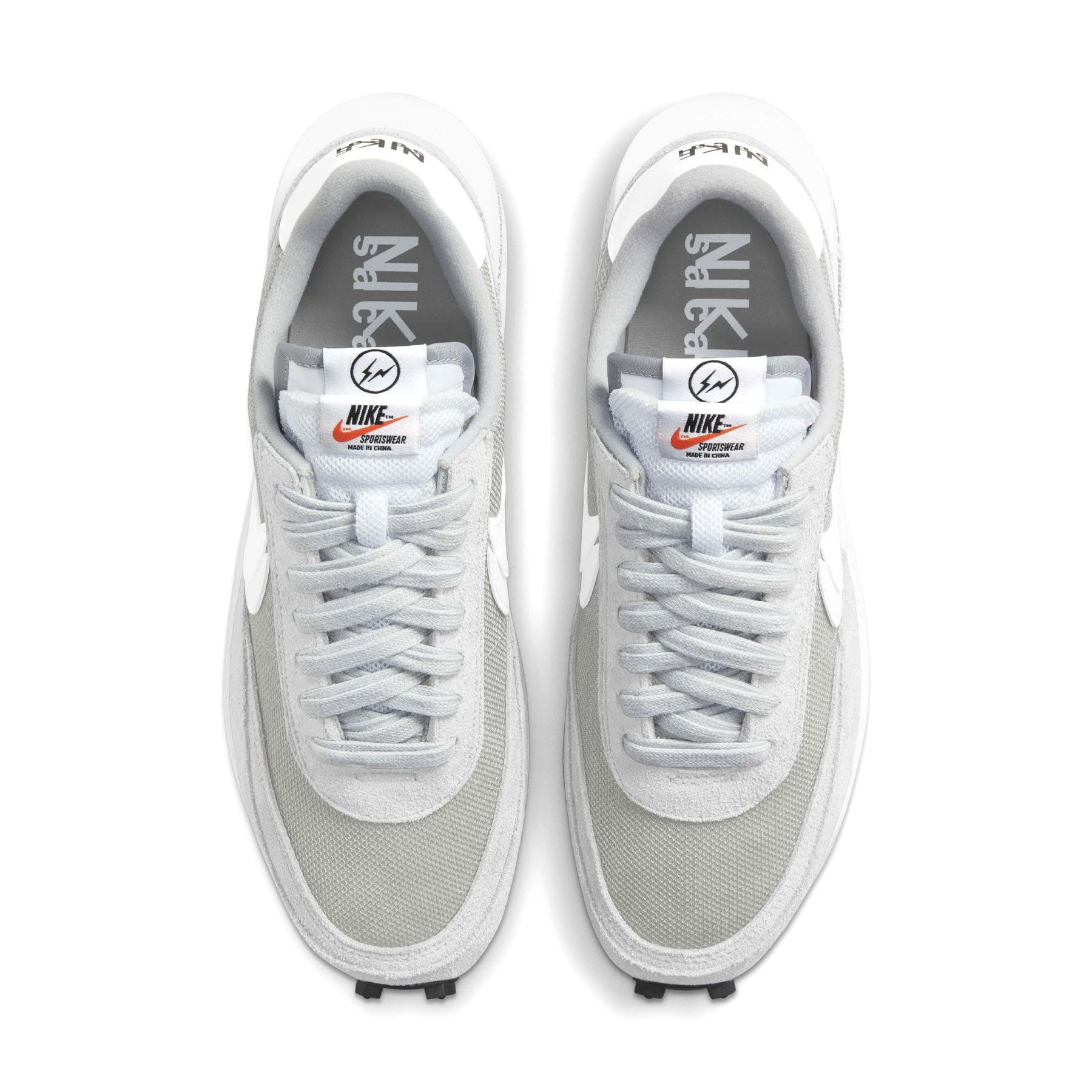 Nike LDV Waffle x Sacai x Fragment Design Light Smoke Grey - Image 4