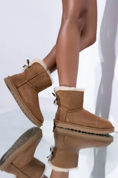 UGG Mini Bailey Bow II Boot Chestnut - Image 7